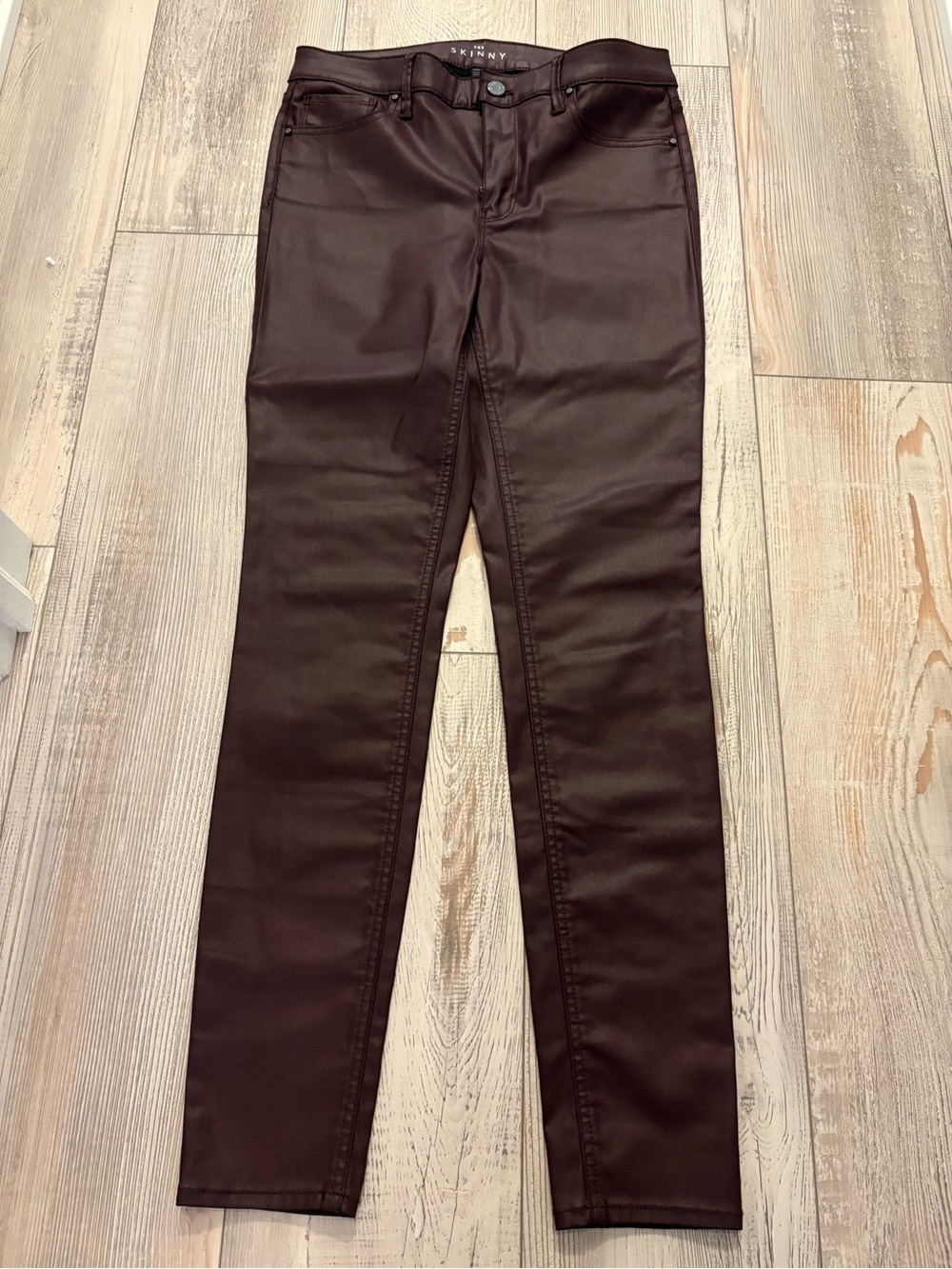 White House Black Market Black Pants with Burgundy Waistband